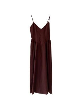 Women's Spaghetti-Strap Maxi Dress in Deep Burgundy